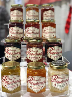 A selection of Rose City Pepperhead Jellies - pepper jelly from Portland, Oregon